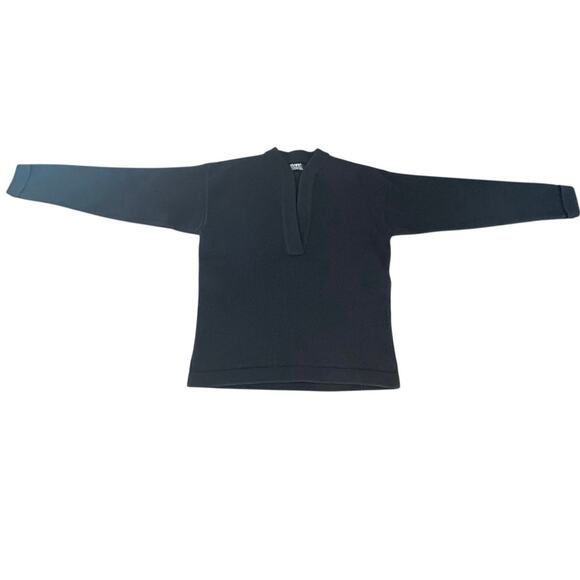 ⭐️ Vintage Meggi Hand Loomed 100% New Wool Made In Germany Black Sweater Sz 36 - Picture 1 of 7